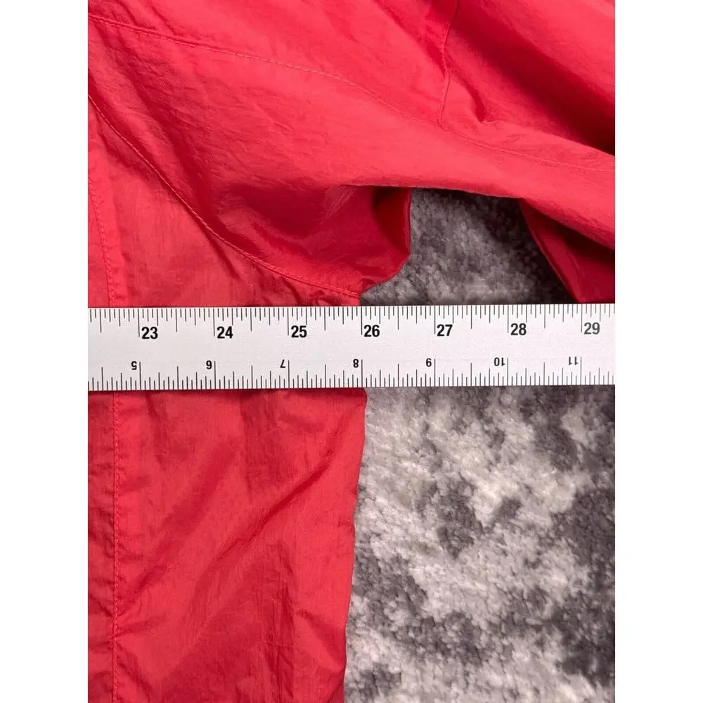 STUSSY Sport Jacket XL Mens Coral Pink Half Zip Pullover Windbreaker